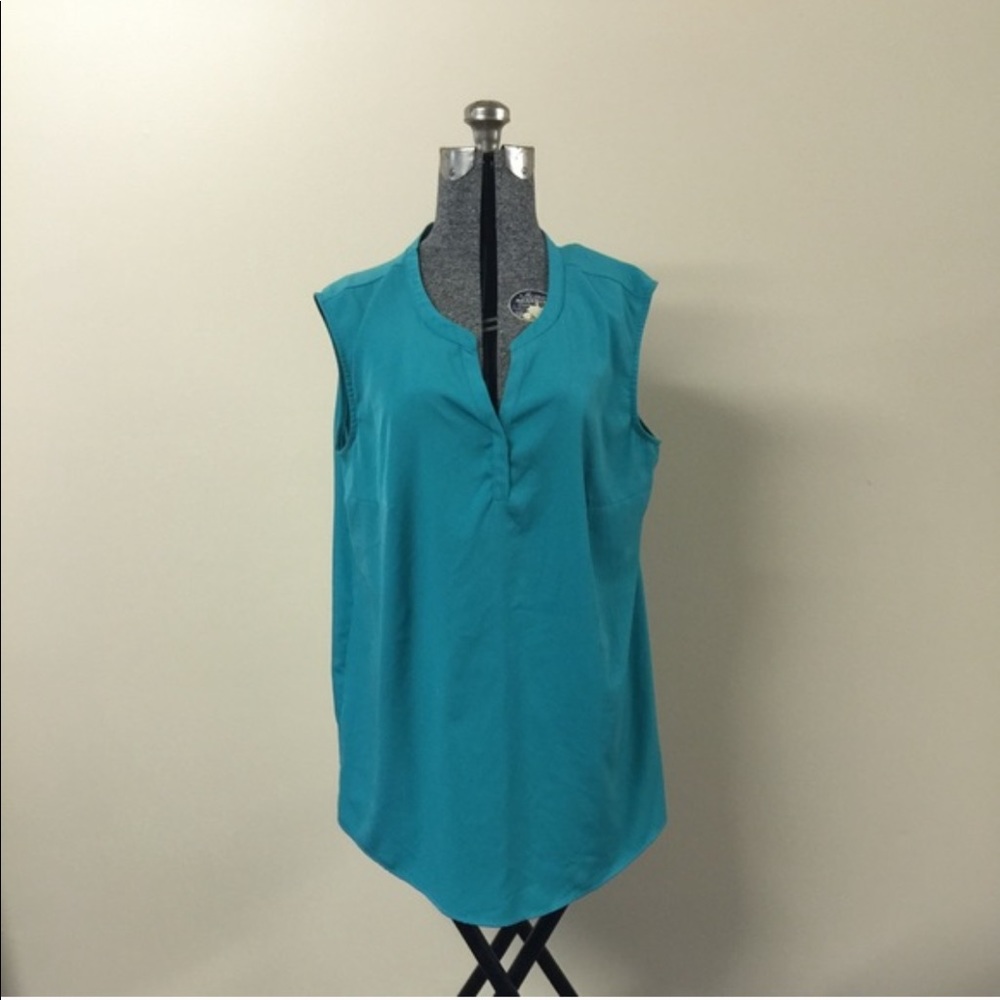 XL Liz Lange Teal Maternity Tank Top Shirt
